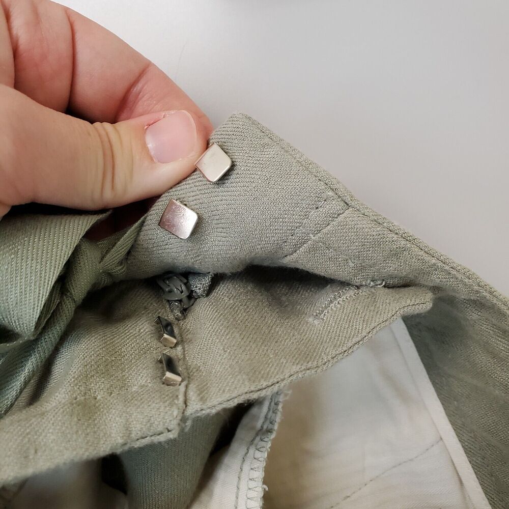 Talbots Pants Womens 4 Petite Linen Wide Leg Drawstring Green Beachy - Picture 9 of 13